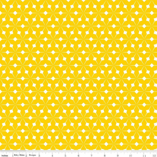 Riley Blake Designs Colour Wall Geo Yellow geometric quilting cotton fabric C11590-YELLOW