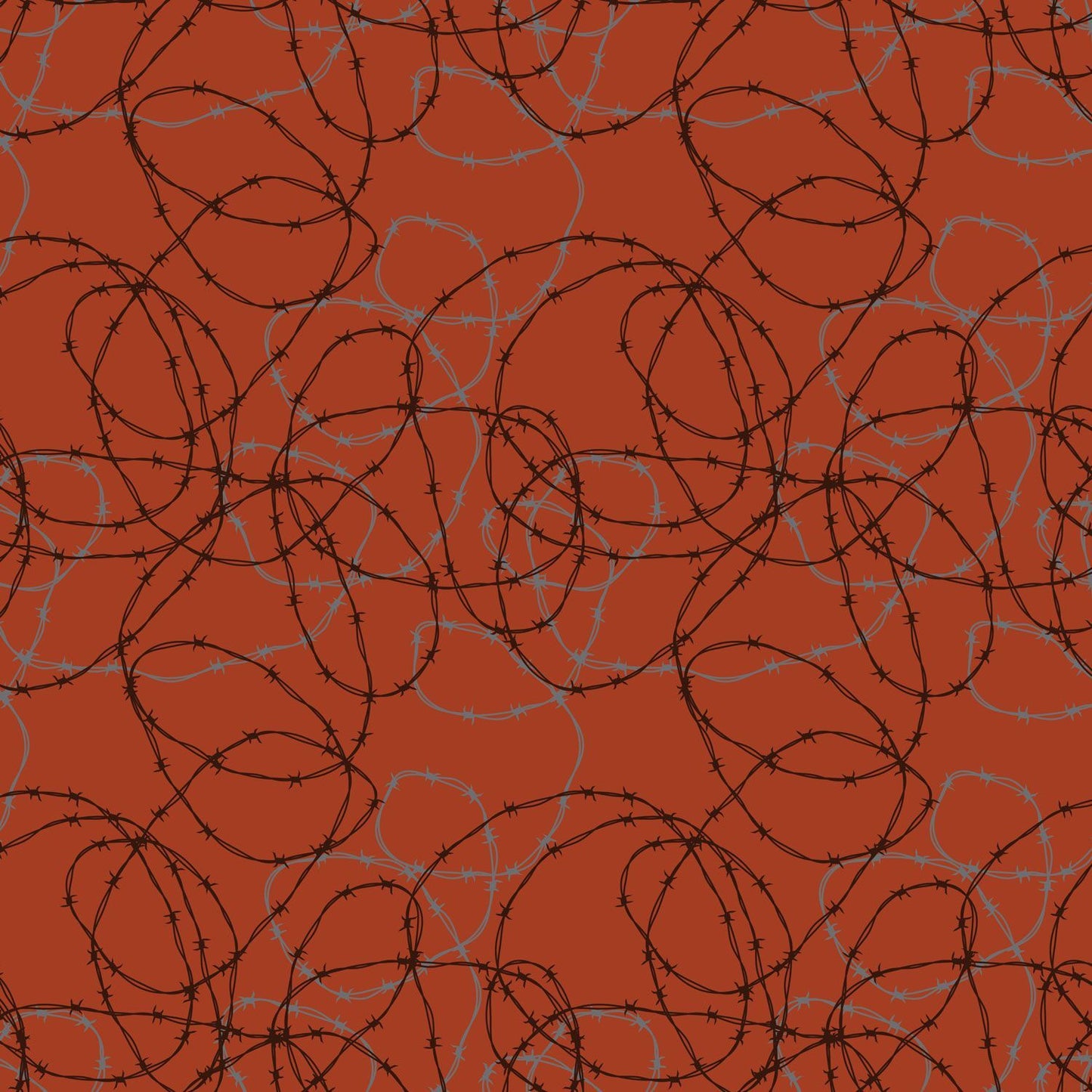 Devonstone Fenced In Barbed Wire Orange 8m Fabric Bolt