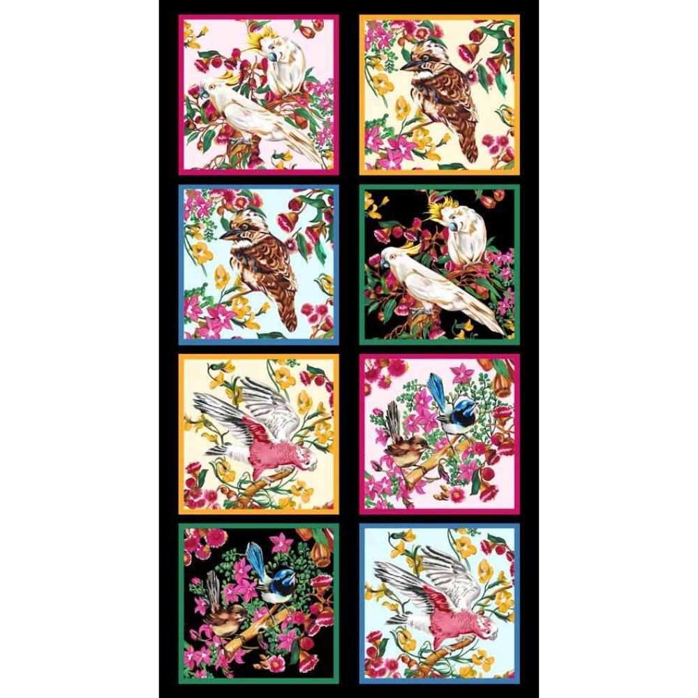 Kennard & Kennard Burrangong Birdlife Kookaburras Galahs Cockatoos 11m Fabric Bolt
