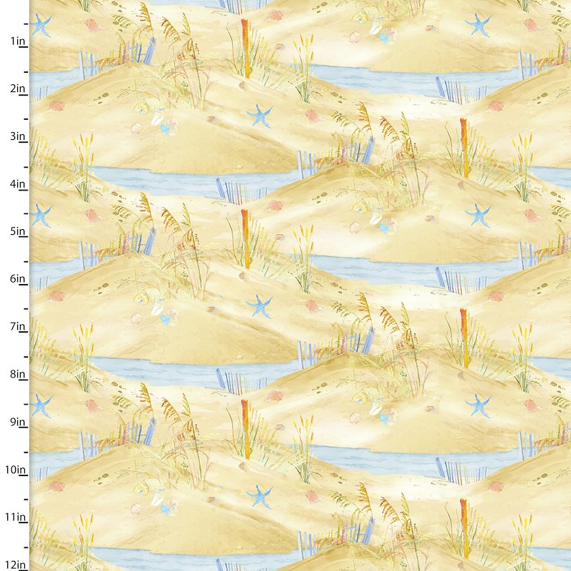 By The Sea - Sand Dunes Beach 10m Fabric Bolt | Fabric Traditions