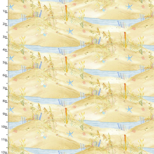 By The Sea - Sand Dunes Beach 10m Fabric Bolt | Fabric Traditions