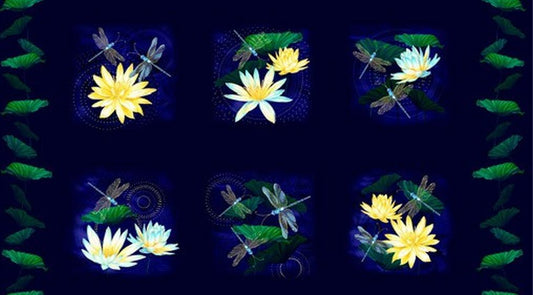 Moonlight Serenade Dragonfly Motif 24" Panel 13.7m Fabric Bolt | Benartex