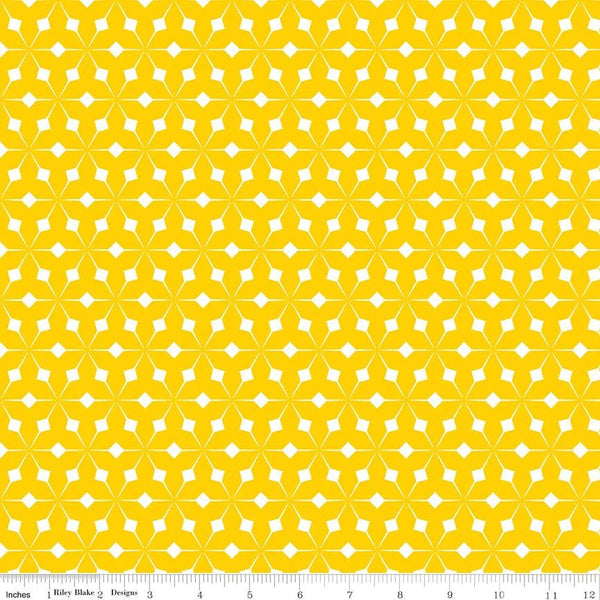 Riley Blake Designs Colour Wall Geo Yellow geometric quilting cotton fabric C11590-YELLOW