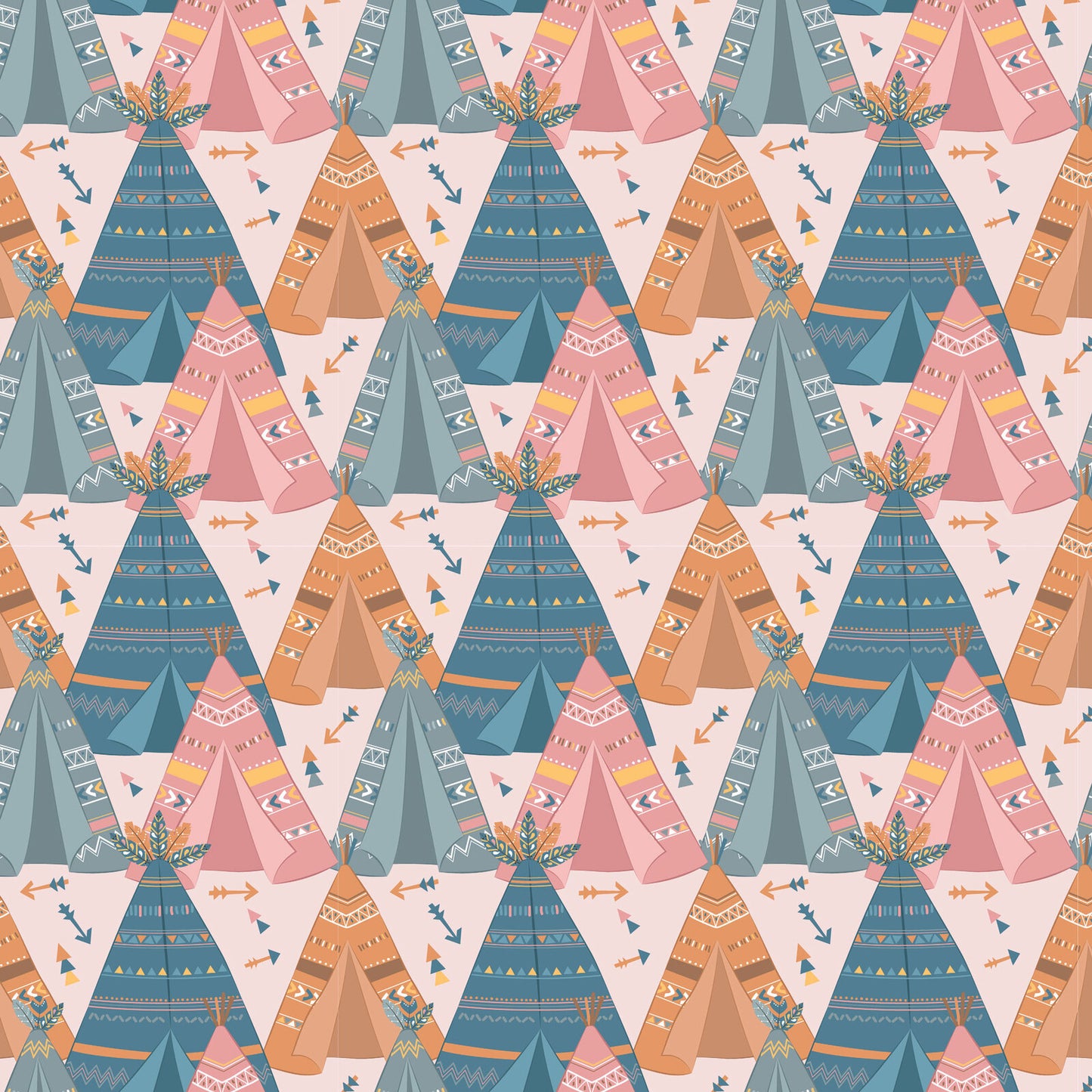Devonstone Boho Baby Teepees 8m Fabric Bolt