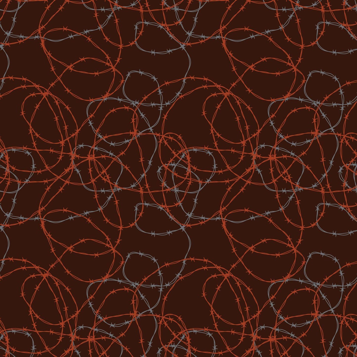 Devonstone Fenced In Barbed Wire Rusty Brown 8m Fabric Bolt