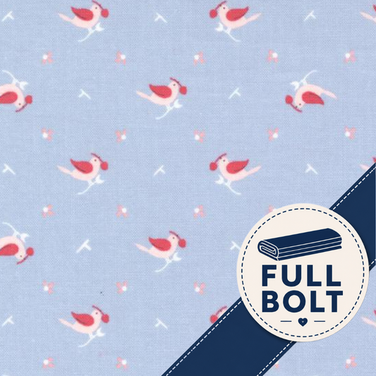 Early Bird Hollyhocks Roses Sky 7m Fabric Bolt | Moda