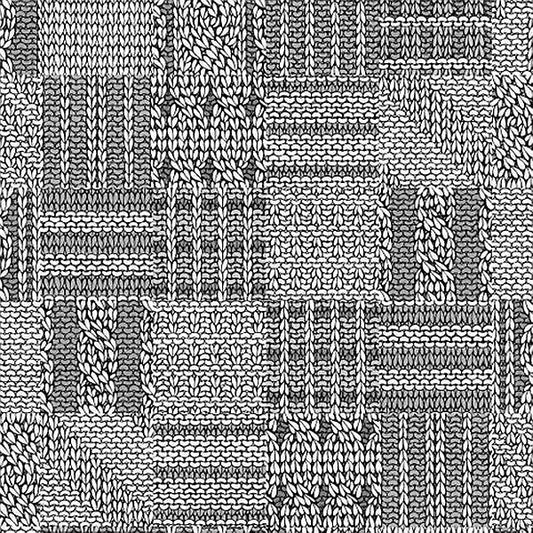 Bed Buds - Knit Cheater Black White 9m Fabric Bolt | Devonstone