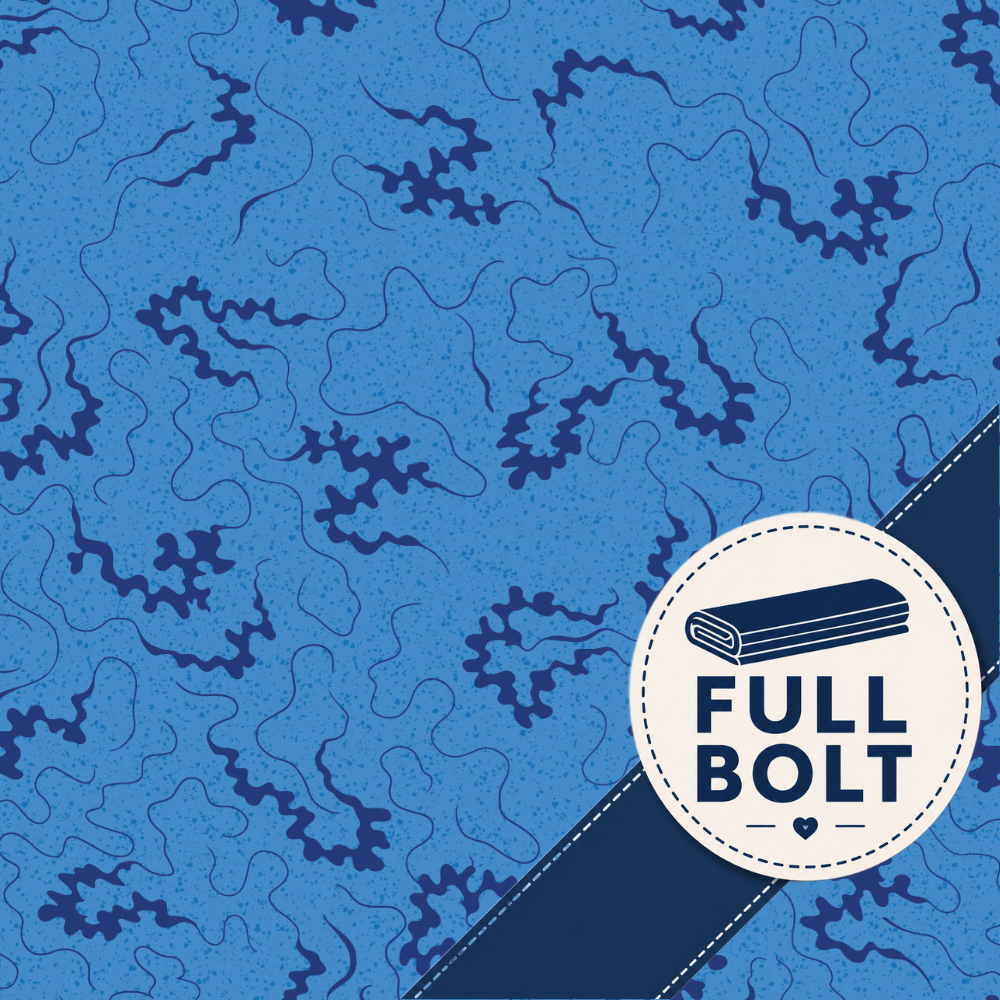 Devonstone Miscellany - Cornelli Blender Blue 8m Fabric Bolt
