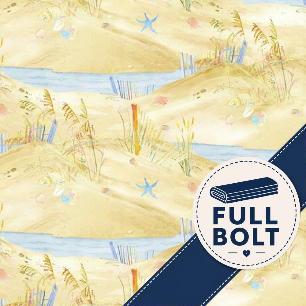By The Sea - Sand Dunes Beach 10m Fabric Bolt | Fabric Traditions