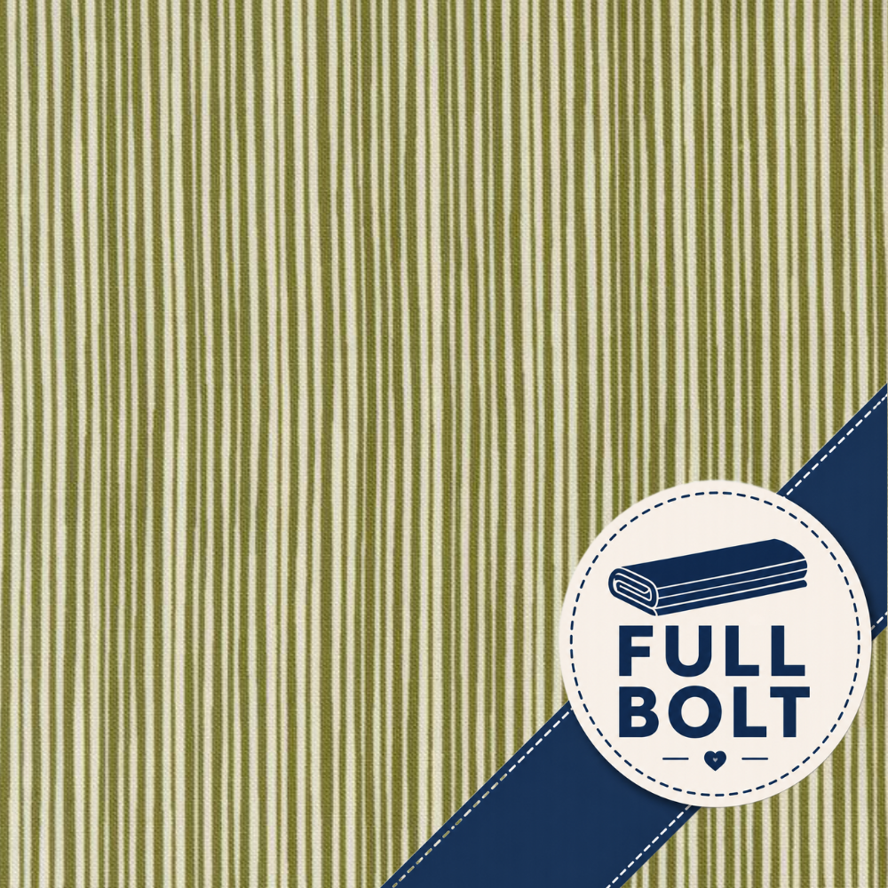 Moda Emmitt and Ivy - Stripe Green 7m Fabric Bolt