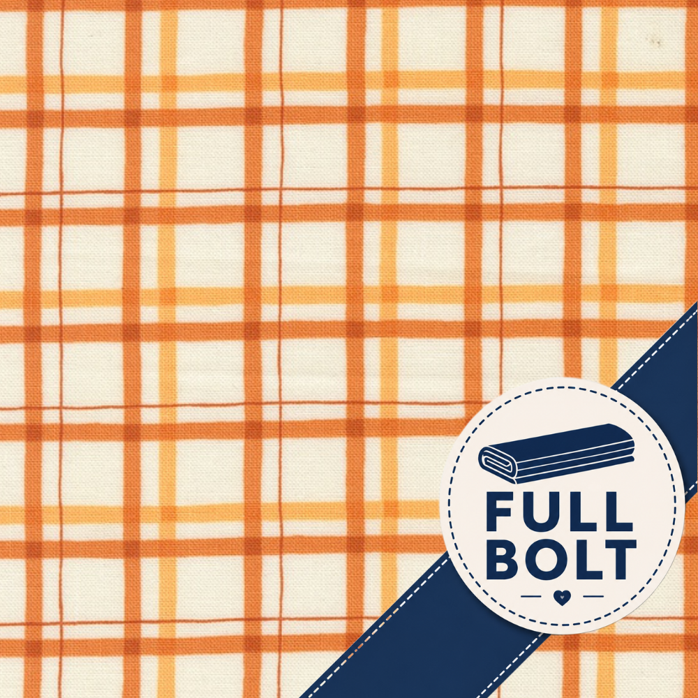 Moda I Love Fall Most of All - Plaid Check Pumpkin 7m Fabric Bolt