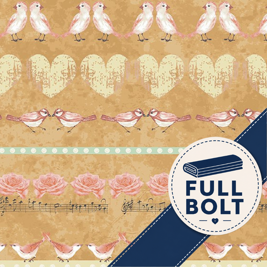 Love Birds - Stripe 8m Fabric Bolt | Stof Fabrics