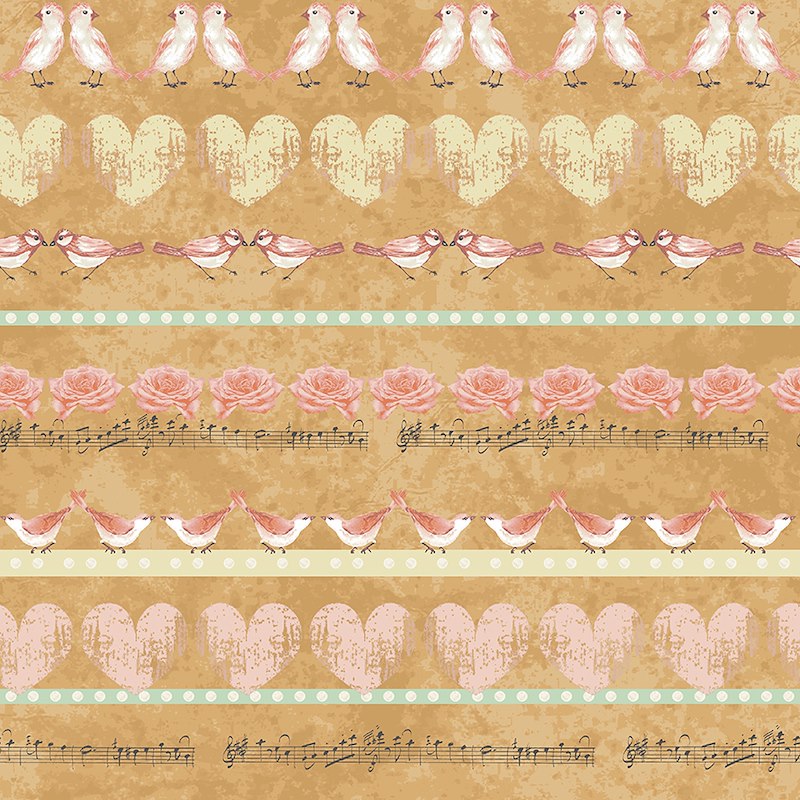 Love Birds - Stripe 8m Fabric Bolt | Stof Fabrics